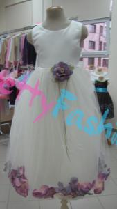 платье с лепестками лавандовой розы